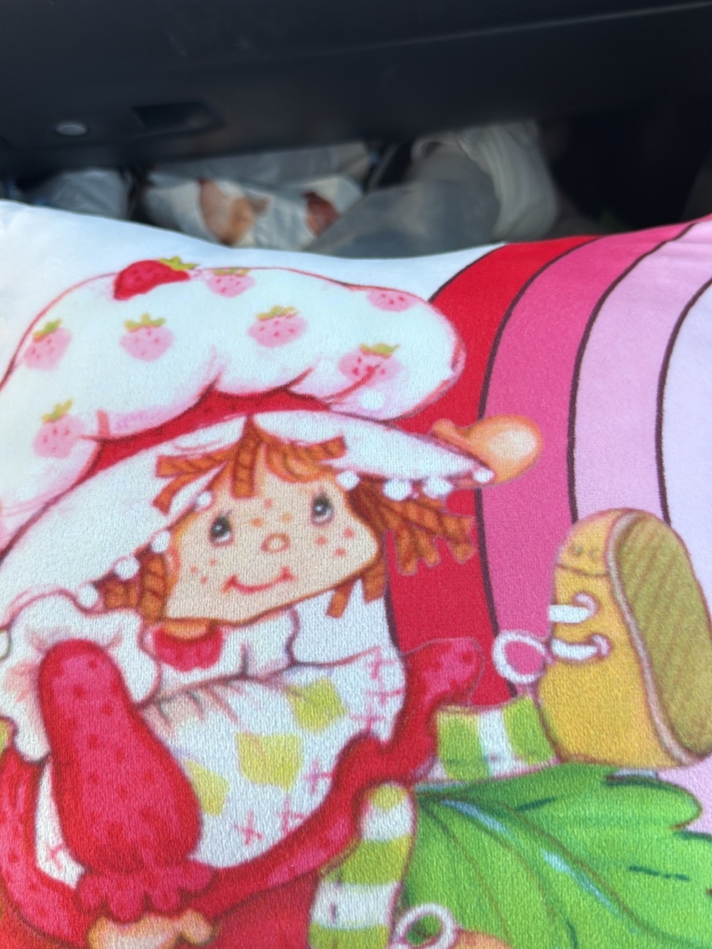 Kids Strawberry Character Printed pillowcase - Pink Red